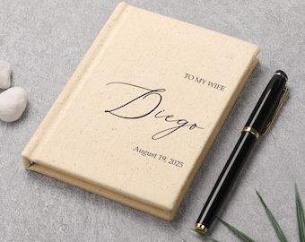 Personalized Wedding Vow Books, Hardcover Keepsake Album