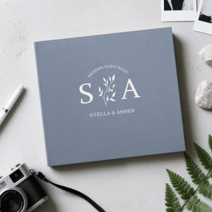 Wedding Guest Book as Album With White Lettering,Personalized Photo Guest Book,  Instax Wedding Book, Photo Booth Album