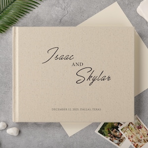 Libro de firmas y álbum Polaroid personalizados para bodas: recuerdo de boda personalizado, regalo de compromiso, libro de firmas para la recepción