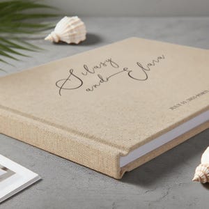 Wedding Guest Book, Personalized Guestbook, Elegant Hardcover Photo Album, Modern Wedding Memory Book, Custom Bridal Shower Keepsake