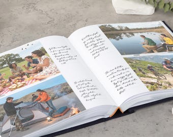 Personalized Photo Album | Linen Cover, Slip-In 5x7, Anniversary Gift
