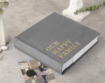 Custom Photo Album | Linen Fabric Slip-In, 4x6 or 5x7