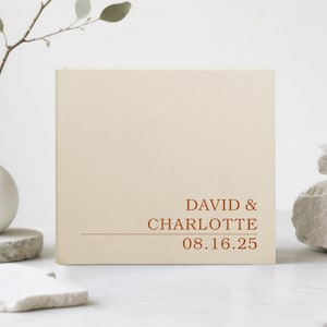 Wedding Guest Book Album – Personalized Instax Photo Book with Rose Gold Lettering | Photo Booth Keepsake