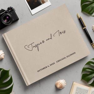Custom Wedding Guest Book, Linen Polaroid Photo Album, Engagement & Anniversary Scrapbook, Wedding Keepsake, Reception Guestbook