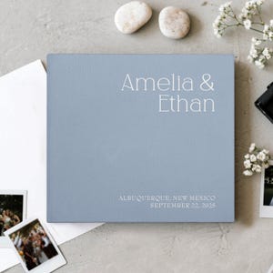 Personalized Photo Guest Book, Wedding Guest Book as Album With White Lettering, Instax Wedding Book, Photo Booth Album