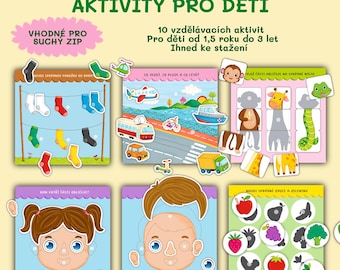 Montessori kniha aktivit | Busy Book / Quiet Book PDF ke stažení | Edukační hry pro děti 2–4 roky