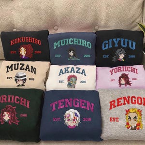 Embroidered Flame Hero Shirt, Mist Swordsman Anime Top, Vintage Style Crewneck, Manga-Inspired Gift, Hero Duo Collector Tee ESH1000-1007