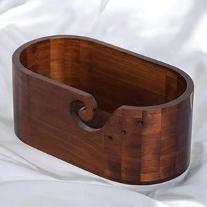 Cuenco de madera para hilo hecho a mano, cuenco para tejer artesanal, regalo para sujetar madejas de tejer, el mejor regalo para cumpleaños o Navidad para mamá.