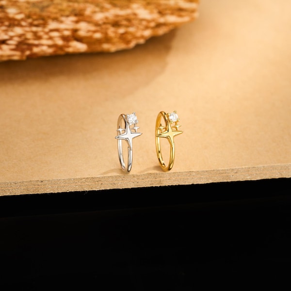 Piercing de nariz em prata de lei 925 com argola torcida – Dourado ou Prateado, 20G 6/7/8 mm, Argola fina e sem costura, Leve para uso diário