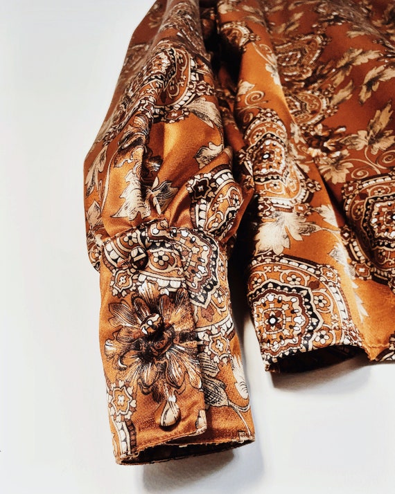 jaeger 70s vintage button up blouse - long sleeve… - image 9