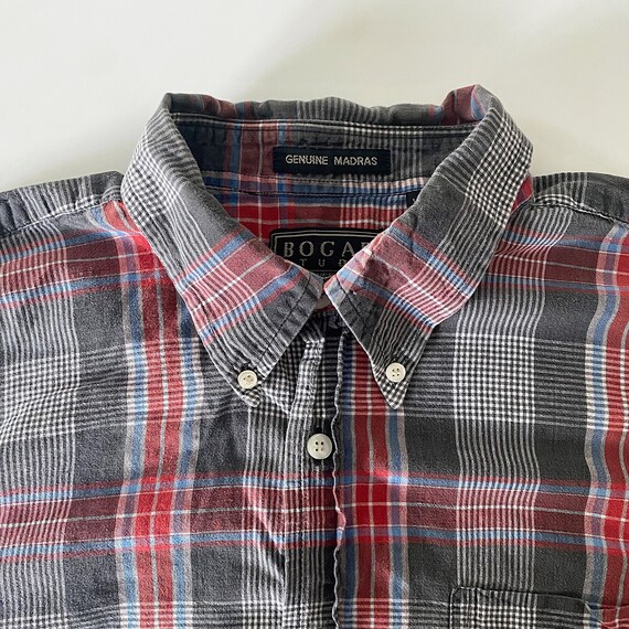 mens button down short sleeve - blue red gray whi… - image 4