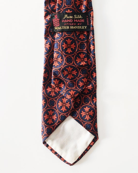 60s / 70s marshall field navy silk neck tie - cla… - image 8