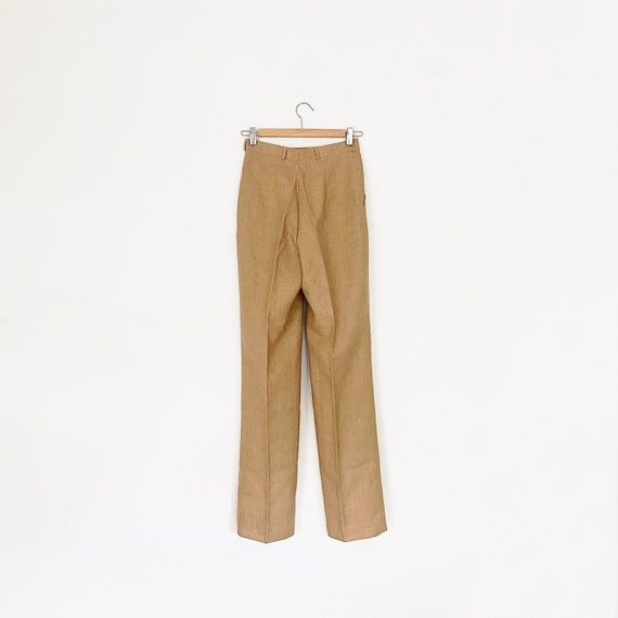 high waist straight trouser pant - long linen min… - image 2