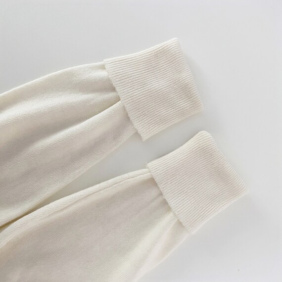 50s beaded monrose sweater cardigan - ivory white… - image 10