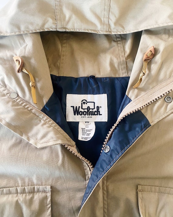 woolrich tan parka barn jacket -  80s 90s vtg hoo… - image 7