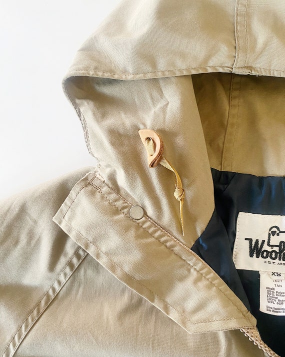 woolrich tan parka barn jacket -  80s 90s vtg hoo… - image 8