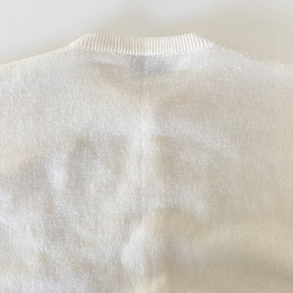 50s beaded monrose sweater cardigan - ivory white… - image 4