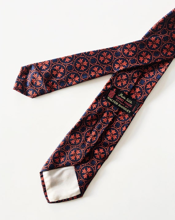 60s / 70s marshall field navy silk neck tie - cla… - image 7