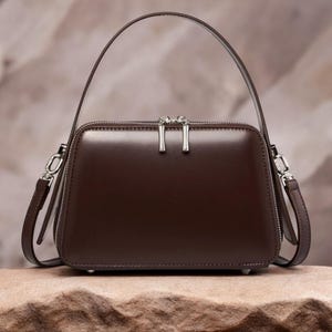 Braune Ledertasche, Elegante Frauen Lederhandtasche, Crossbody Ledertasche, Schulter Frauen Handtasche, Crossbody Frauen Tasche, Echte Lederhandtasche