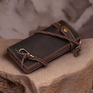 Leder Geldbörse, Herren Leder Geldbörse, Echtleder Lange Geldbörse, Handgefertigte Lederne Geldbörse, Karten- und Bargeldhalter, Leder Handy Geldbörse, Geschenk