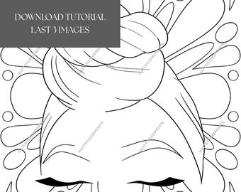 Charlie Gold Gorlworld Coloring Page: Adult Coloring Sheet Download