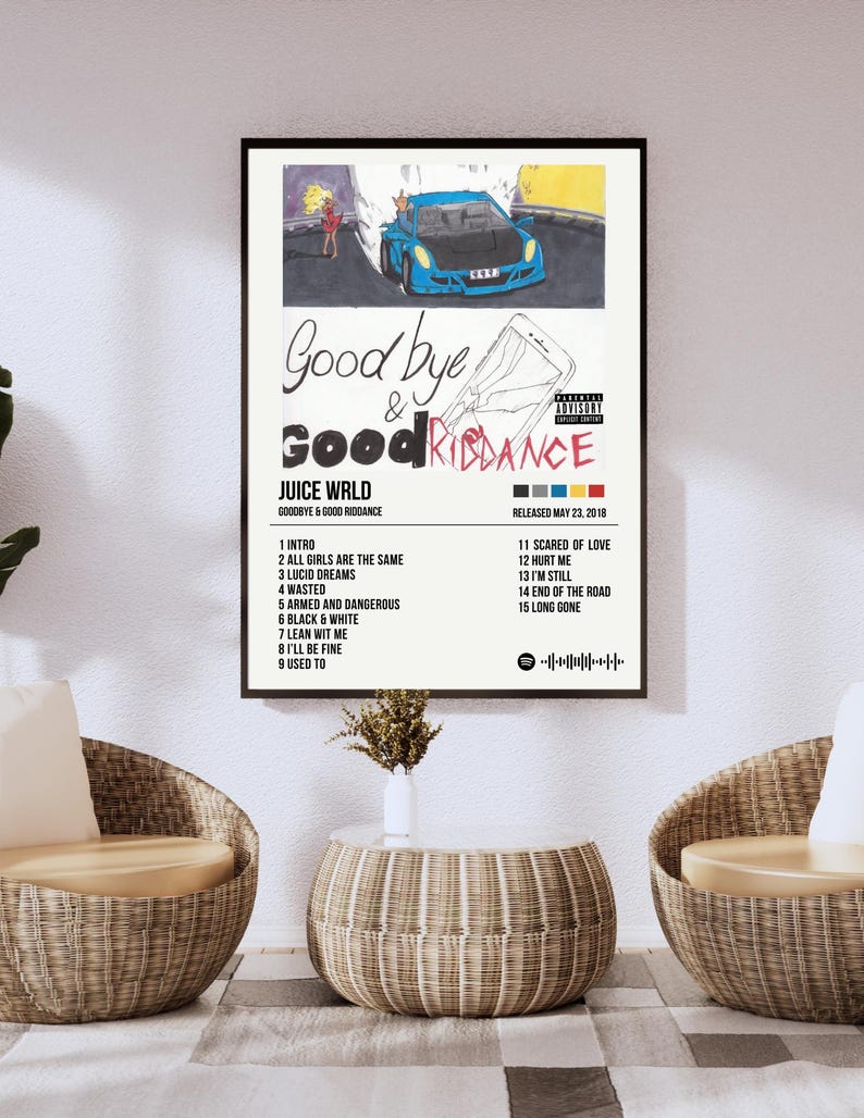 Juice WRLD Goodbye & Good Riddance Poster Album Cover Wall Art Print