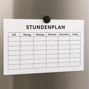 Stundenplan Vorlage zum Ausdrucken – Schulplaner für die Woche / A4