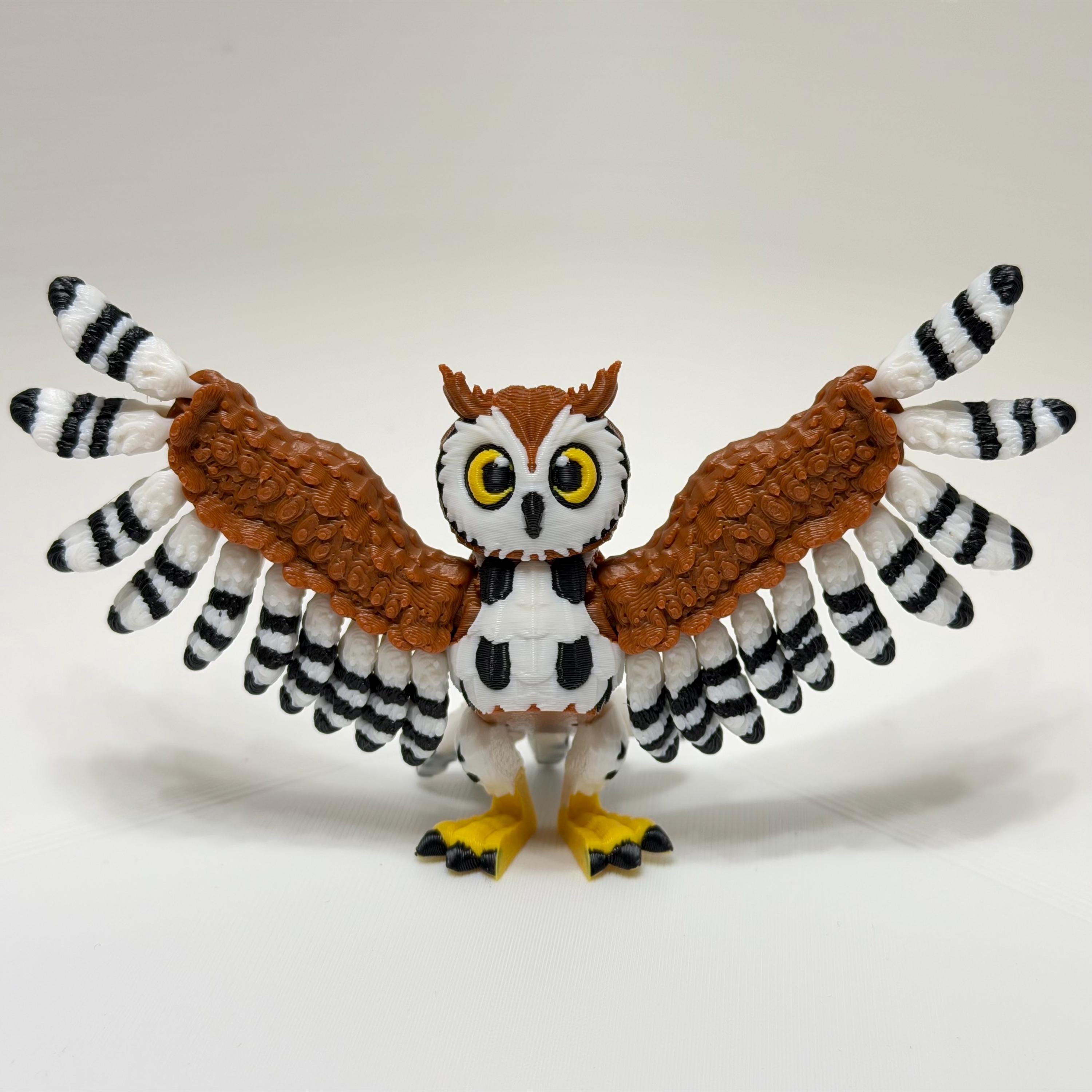 3D Printed Articulated Owl Fidget
