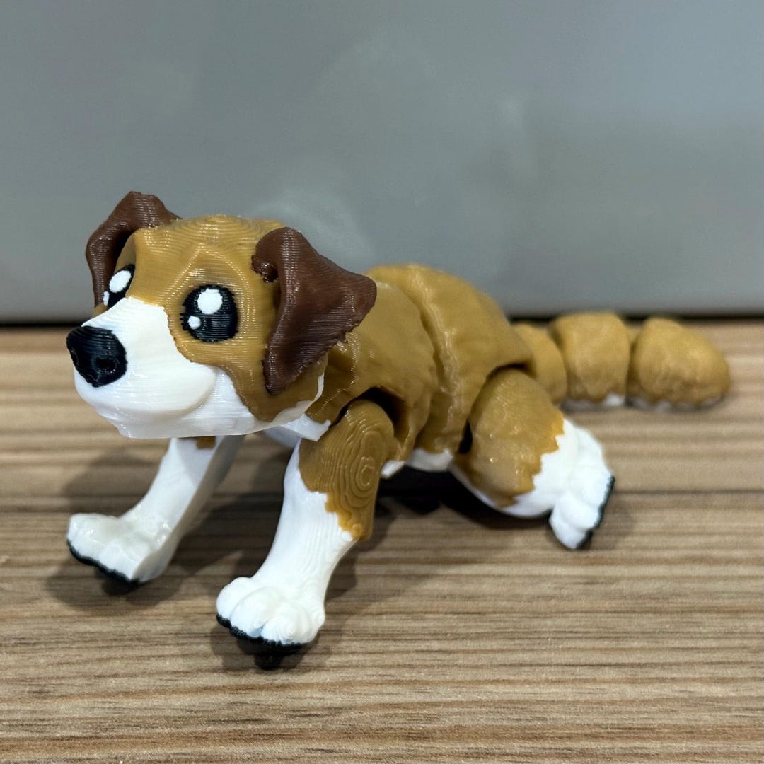 3D Printed Articulated Dog Fidget - Etsy
