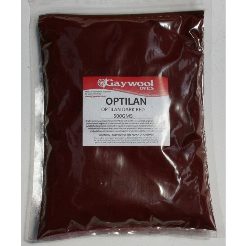 All in One Acid Optilan Dark Red Gaywool Dye image 2