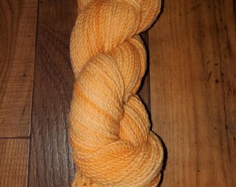 Yarn- 100% Wool- 2 ply Sport Weight- 200 Yards- Citrus Orange