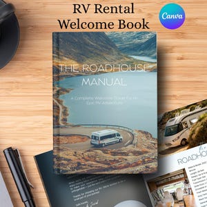 RV Welcome Book Template Printable Camper Guide Airbnb RV Binder Editable Guest Manual Airbnb Welcome Guide Template Canva RV Rental Handout
