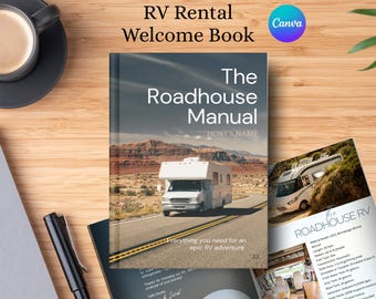 Editable RV Welcome Book Template, Printable Camper Guide, Airbnb RV Welcome Book, Rv Guest Manual Canva Template RV Rental Handout Rv Guide