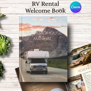 RV Welcome Book Template Editable Canva RV Manual Camper Binder Motorhome Welcome Kit Printable RV Host Guide Airbnb Welcome Guide rv canva