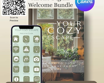 Airbnb Welcome Book Bundle, Interactive Digital Airbnb Welcome Guide Canva Template, Airbnb Host Welcome Pack, Vacation Rental Guest Book