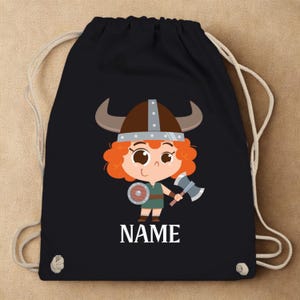 Geschenk für Kinder Geschenk zur Einschulung Kindergarten Geschenk, Turnbeutel personalisiert Kinder Rucksack personalisiert Beutel Wikinger
