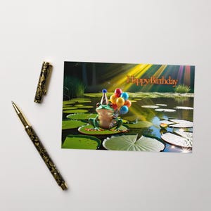 Frog Theme Birthday Card