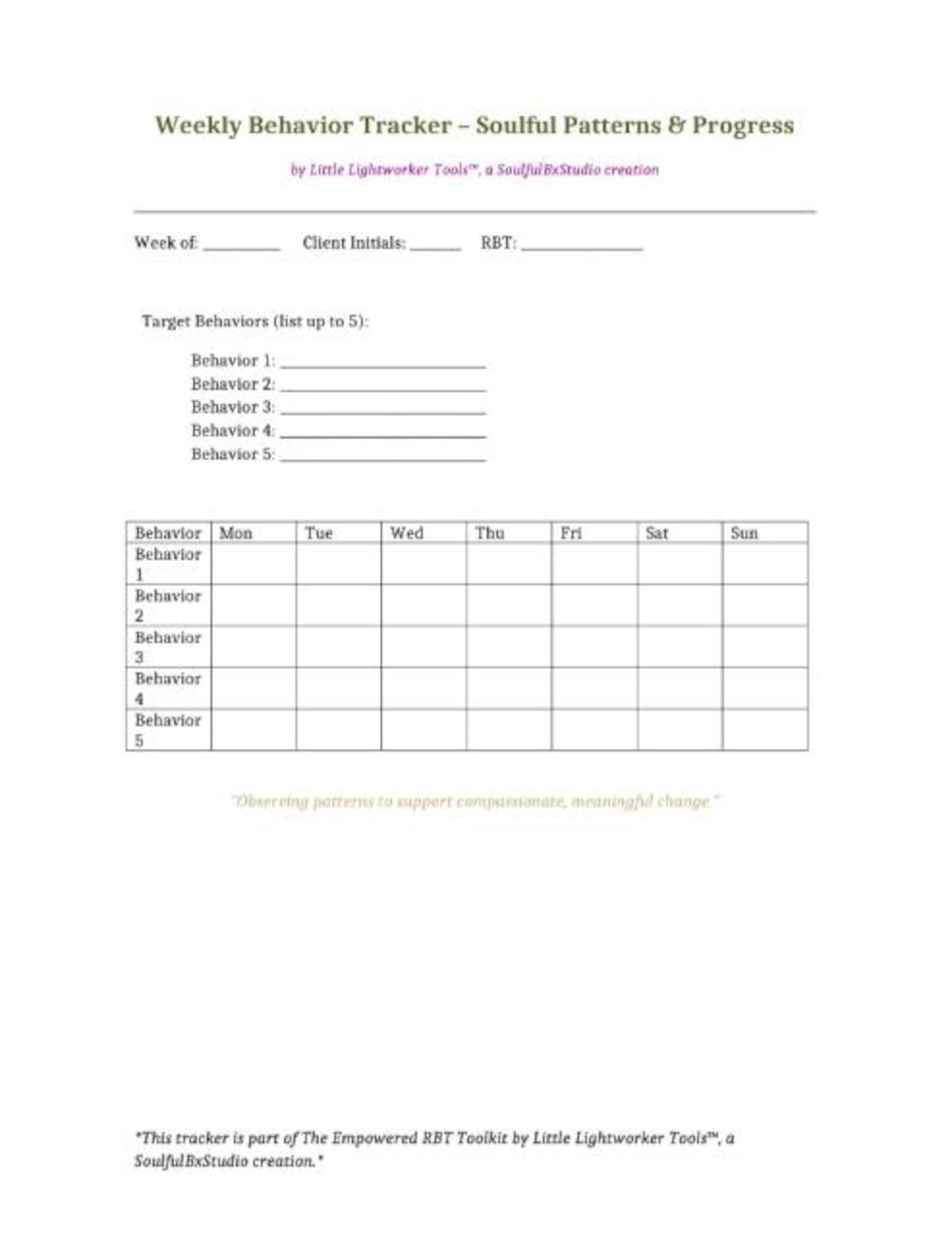 Editable RBT Toolkit: ABA Templates, Tracking Sheets + Bonus Guide ...