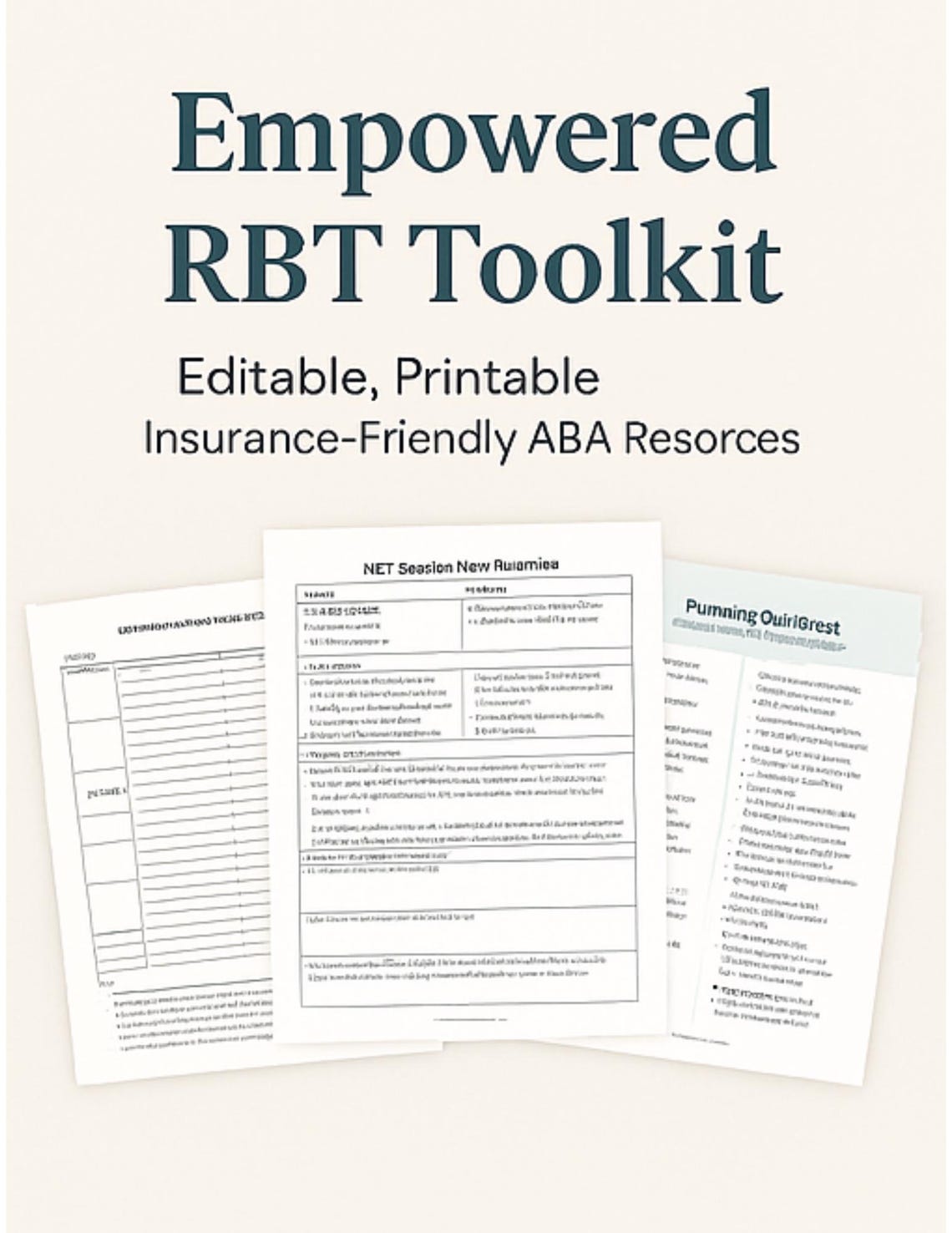Editable RBT Toolkit: ABA Templates, Tracking Sheets + Bonus Guide ...