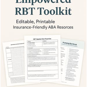 Editable RBT Toolkit: ABA Templates, Tracking Sheets + Bonus Guide ...
