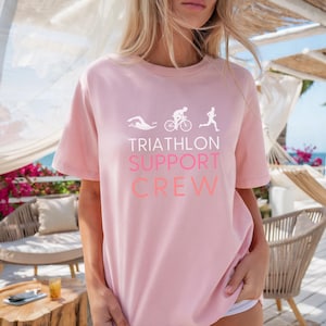 Camiseta de apoyo para triatlón, unisex, para nadar, andar en bicicleta, correr, papá, mamá, aficionados al triatlón, ropa de entrenamiento
