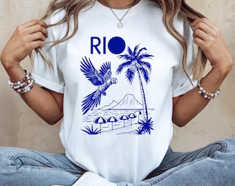 Vintage Tshirte Rio South America Brazil Comfort Colors Summere Vibes Bianca Del Rio T-shirt