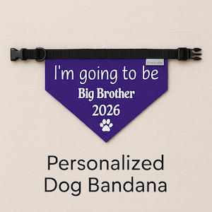 Big Brother Dog Bandana: Pregnancy Announcement Photo Prop