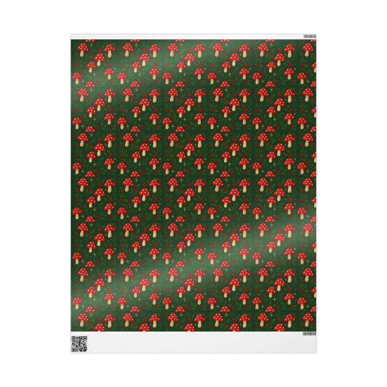 Kerstcadeaupapier Paddenstoelpatroon Feestdagen Inpakpapier Cadeaus Cadeaus Verjaardagscadeau Idee-cadeau afbeelding 6