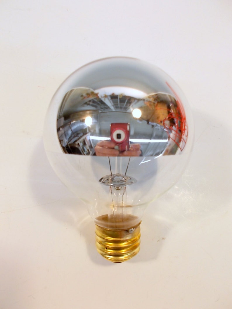 Vintage Half Chrome Mirrored Bulb 60 Watts