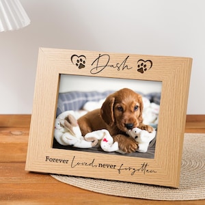 Custom Pet Gift,Engraved Pet Memorial,Personalised Pet Memorial ,Cat Memorial Gift,Dog Picture Frame,Pet Memorial Gift,Dog Memorial Picture