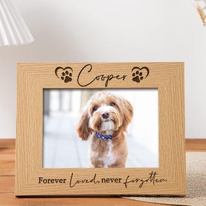 Personalised Pet Memorial,Cat Memorial Gift,Custom Pet Gift,Engraved Pet Memorial,Dog Picture Frame,Pet Memorial Gift,Dog Memorial Picture