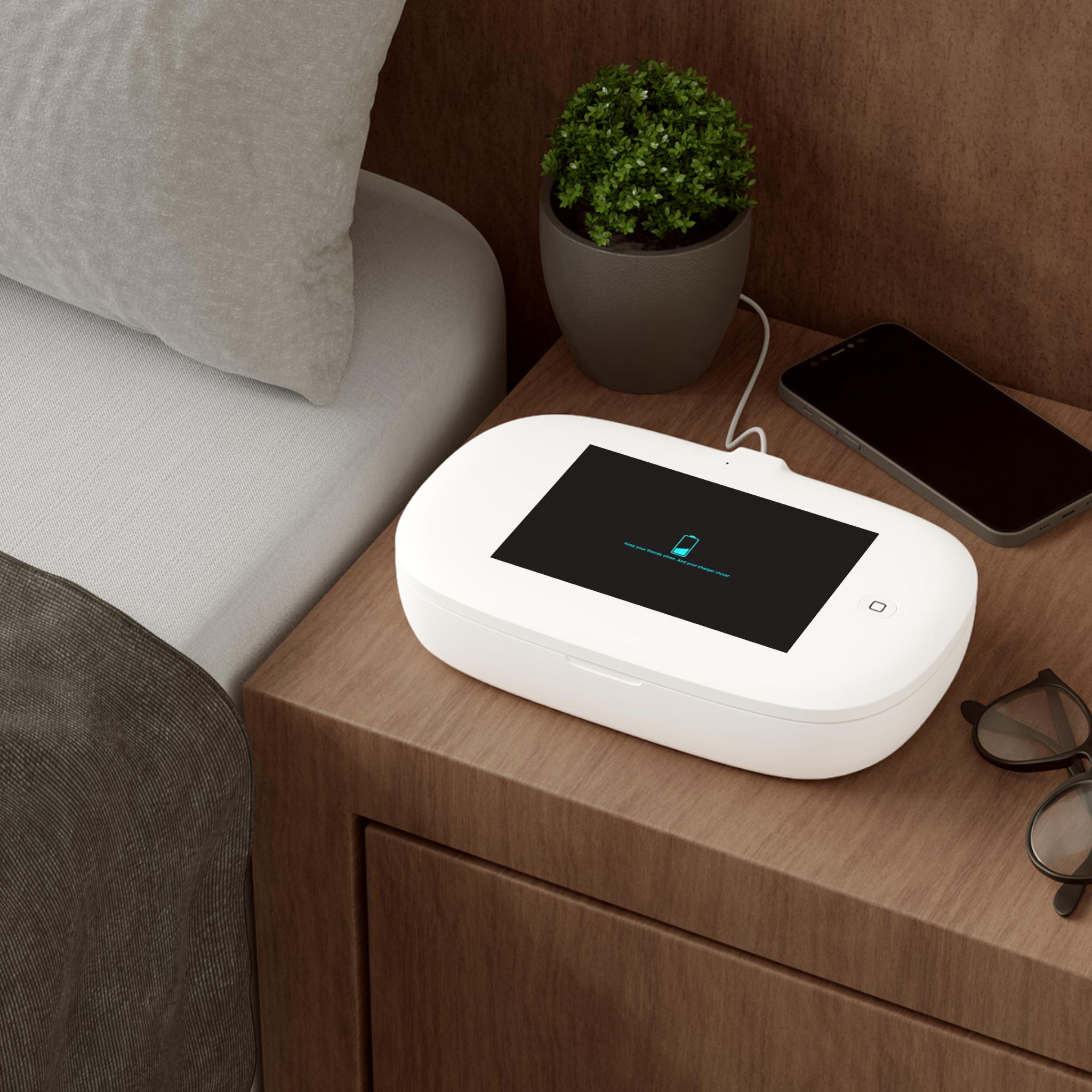 Phone Charger Jokes UV Phone Sanitizer Wireless Charger, Eco-Friendly Tech Gift for Home Office & Travel