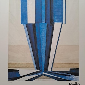 Frantisek Kupka Lithograph Signed - Form of Blue - Certificate