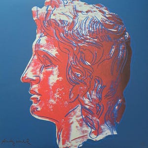 Alexander de Grote Andy Warhol ondertekende lithografie in beperkte oplage met CMOA-certificaat